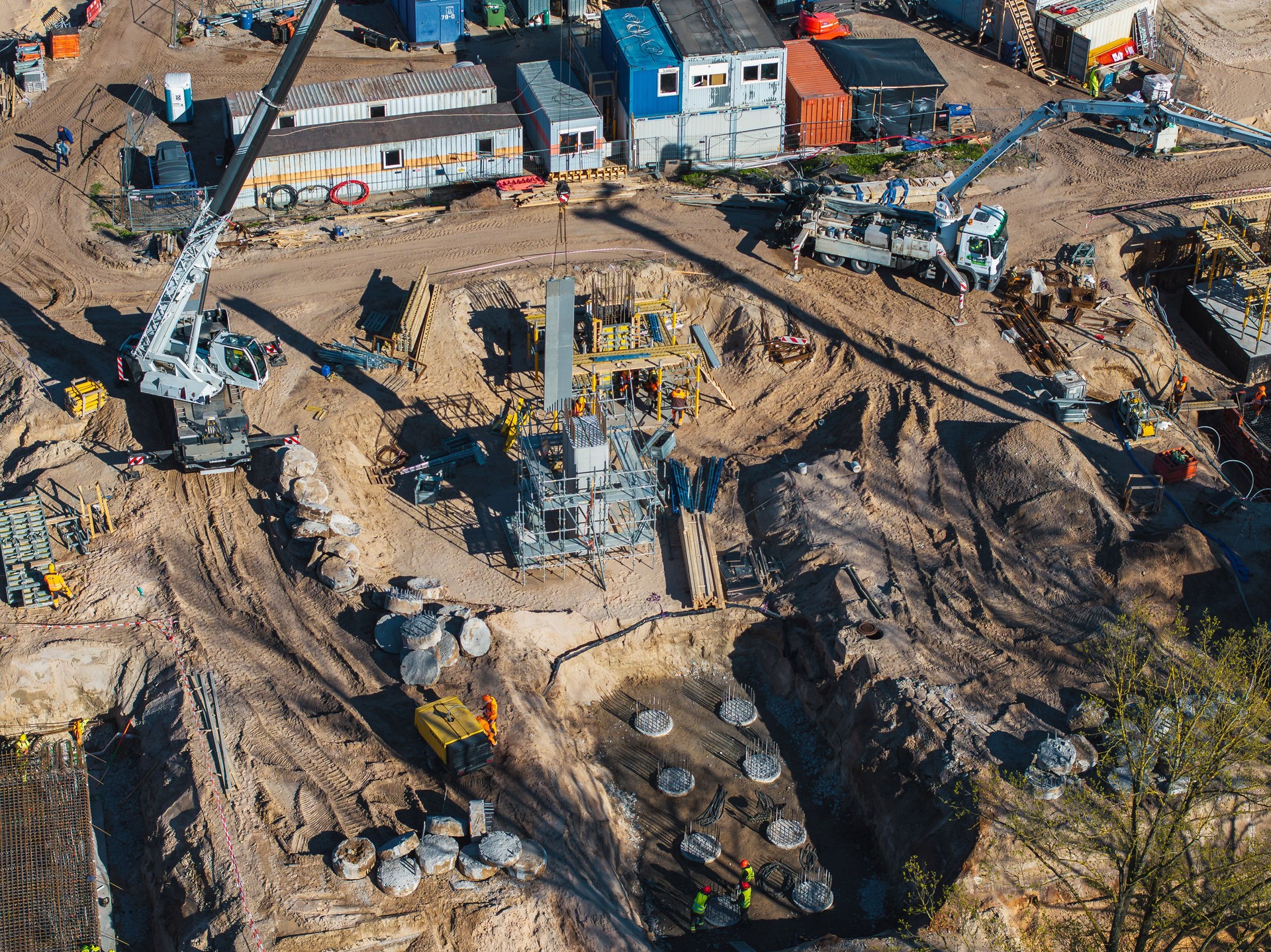 Construction Site of the Southern Bridge Phase 4 in Riga, Latvia